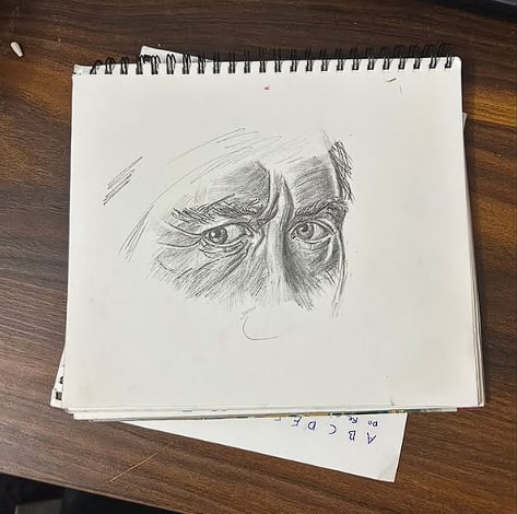 Eyes study — pencil